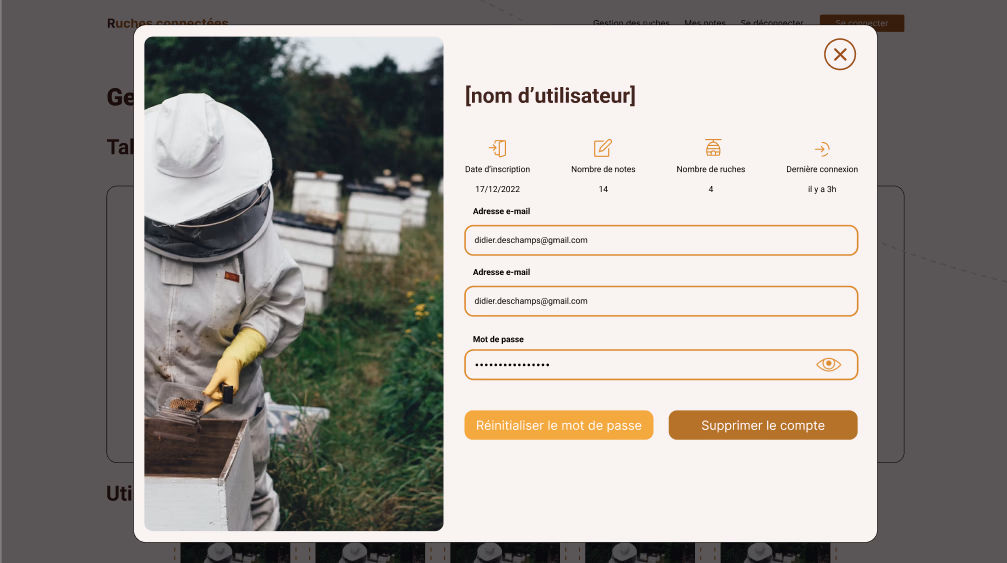 image de mon projet personnel Site Ruches connectées